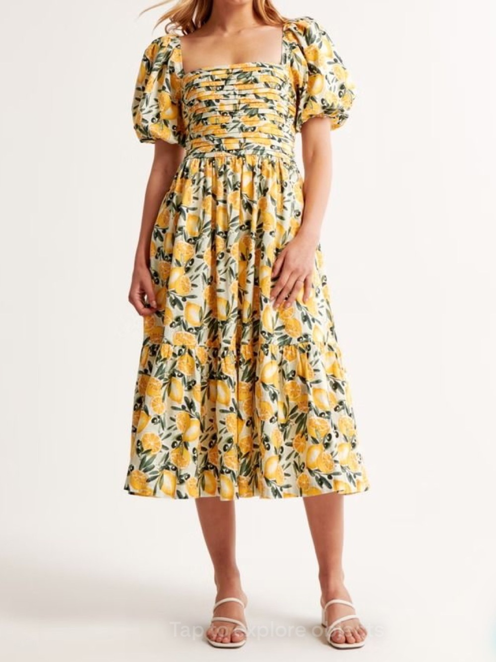 A&F Emerson Puff Sleeve Midi Dress